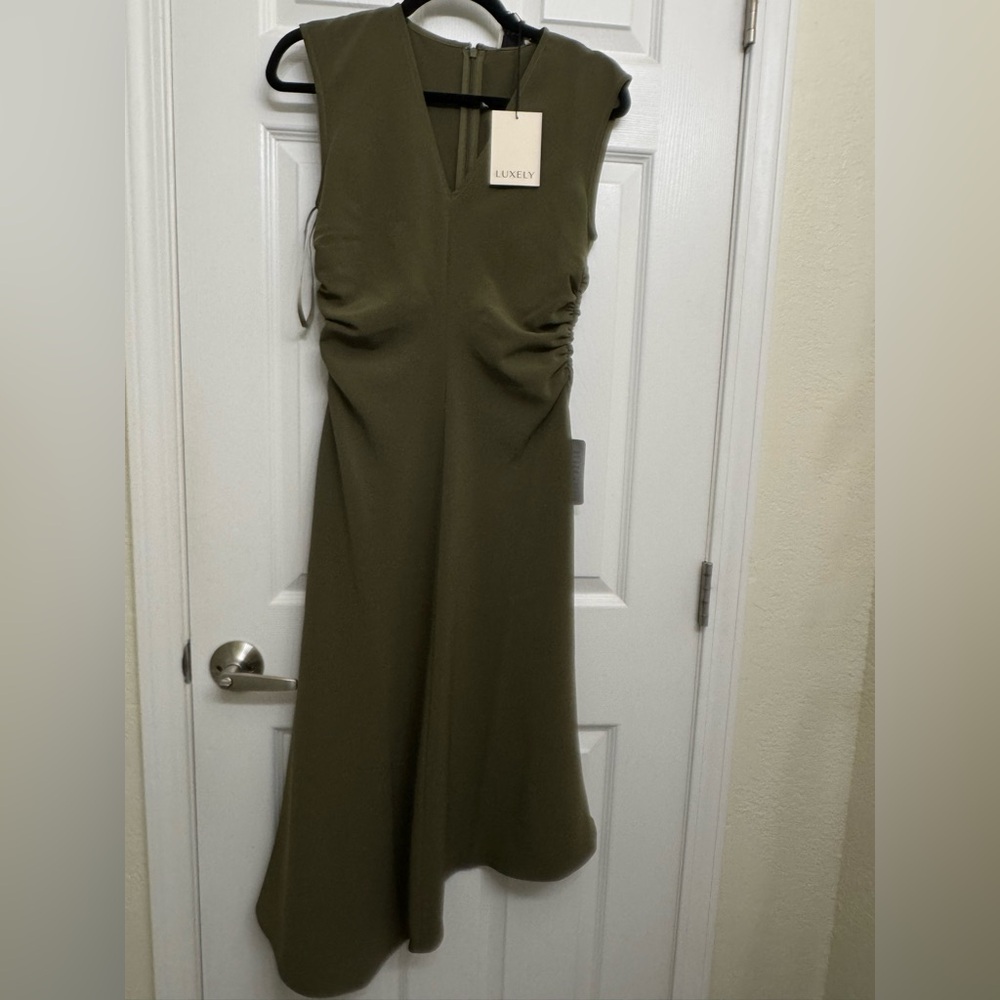 Luxely Olive Midi Dress